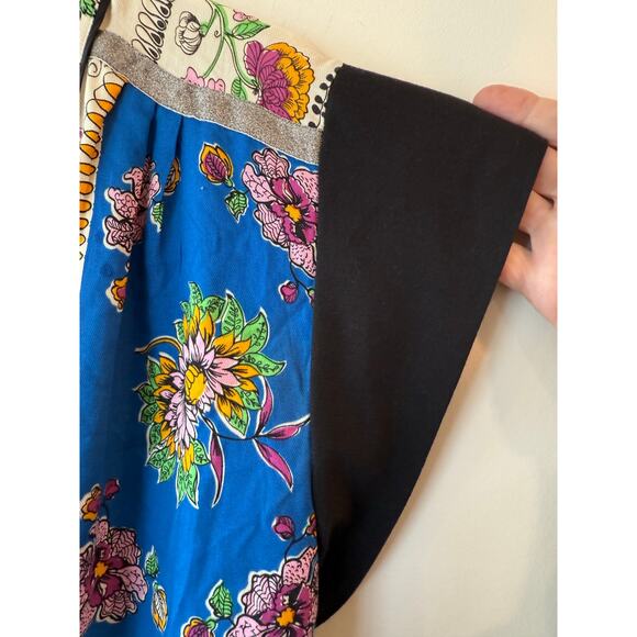 Tiny by Anthropologie Blouse Top Womens Medium Multicolor Floral Patchwork Boho - Picture 3 of 10